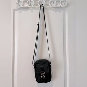 Bench Black Crossbody Silver Metal Buckle Adjustable Strap Festival Phone Bag